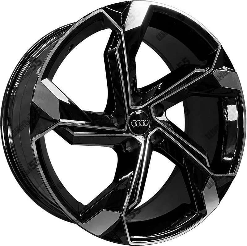 Диск Hengde 5108 9x20 5x112 ET37 66,45 Clear powder gloss black machined face