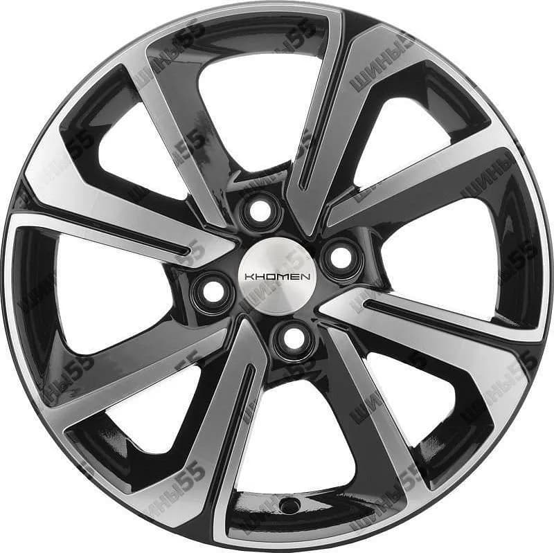 Диск Khomen Wheels KHW1501 (Cobalt) 6x15 4x100 ET39 56,6 Black-FP