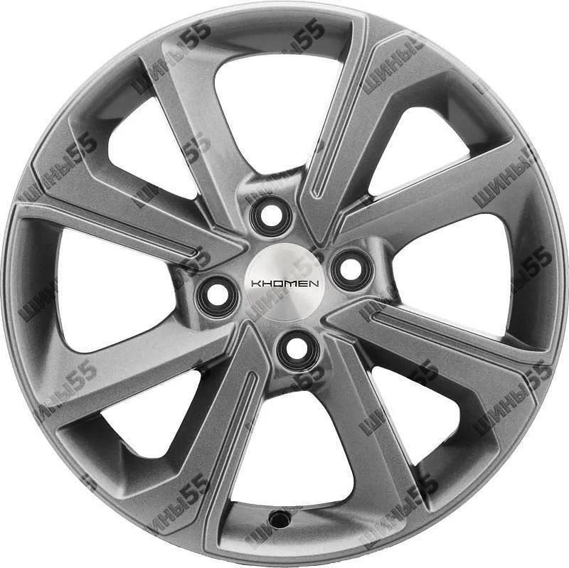 Диск Khomen Wheels KHW1501 (Logan/Sandero/Xray) 6x15 4x100 ET40 60,1 G-Silver