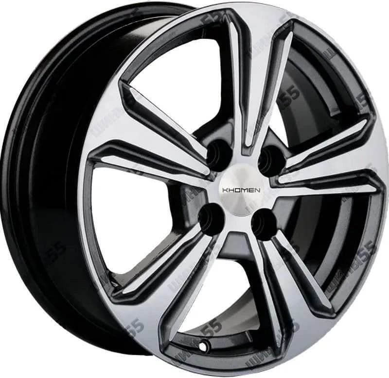 Диск Khomen Wheels KHW1502 (Rio/Solaris) 6x15 4x100 ET46 54,1 G-Silver-FP