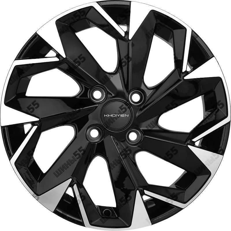 Диск Khomen Wheels KHW1508 (Cobalt) 6x15 4x100 ET39 56,6 Black-FP