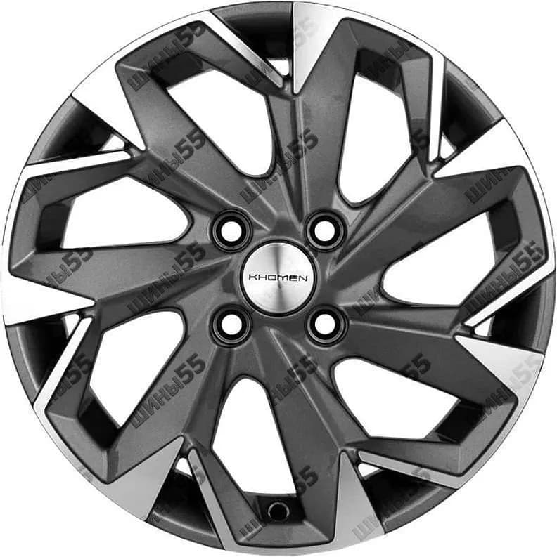 Диск Khomen Wheels KHW1508 (Cobalt) 6x15 4x100 ET39 56,6 Gray-FP