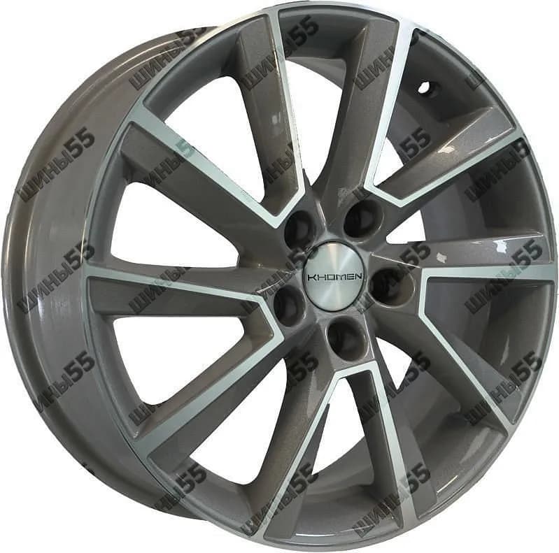 Диск Khomen Wheels KHW1604 (Kamiq/Rapid/Scala) 6x16 5x100 ET38 57,1 F-Silver-FP