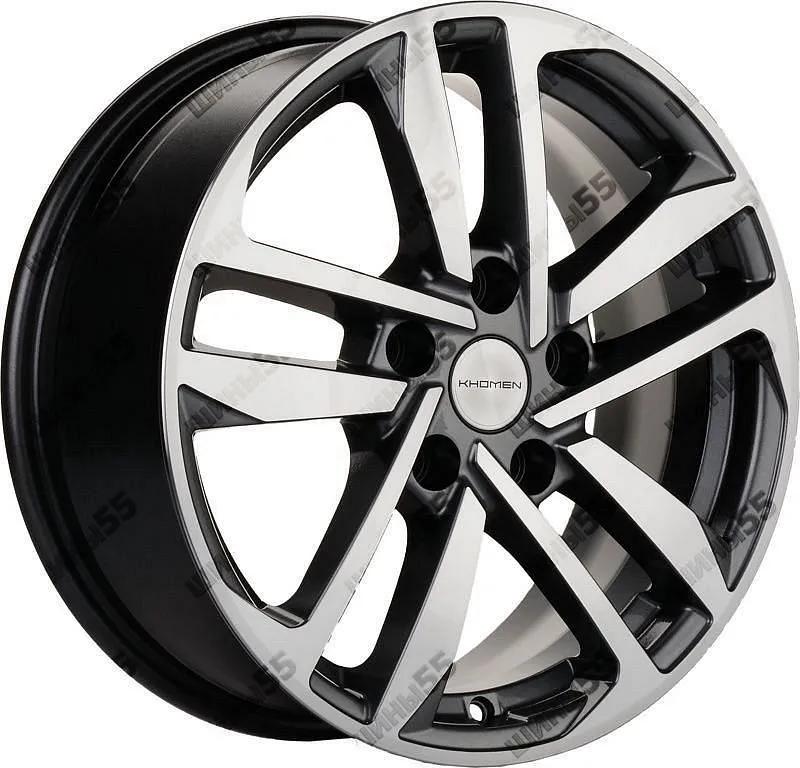 Диск Khomen Wheels KHW1612 (Qashqai/Tiida) 6,5x16 5x114,3 ET40 66,1 Gray-FP