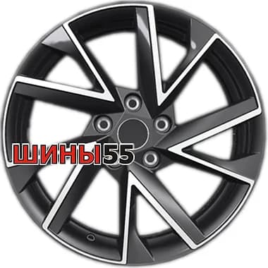 Диск Khomen Wheels KHW1714 (Octavia) 7x17 5x112 ET49 57,1 Black-FP