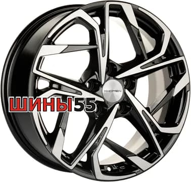 Диск Khomen Wheels KHW1716 (Sportage) 7x17 5x114,3 ET48,5 67,1 Black-FP