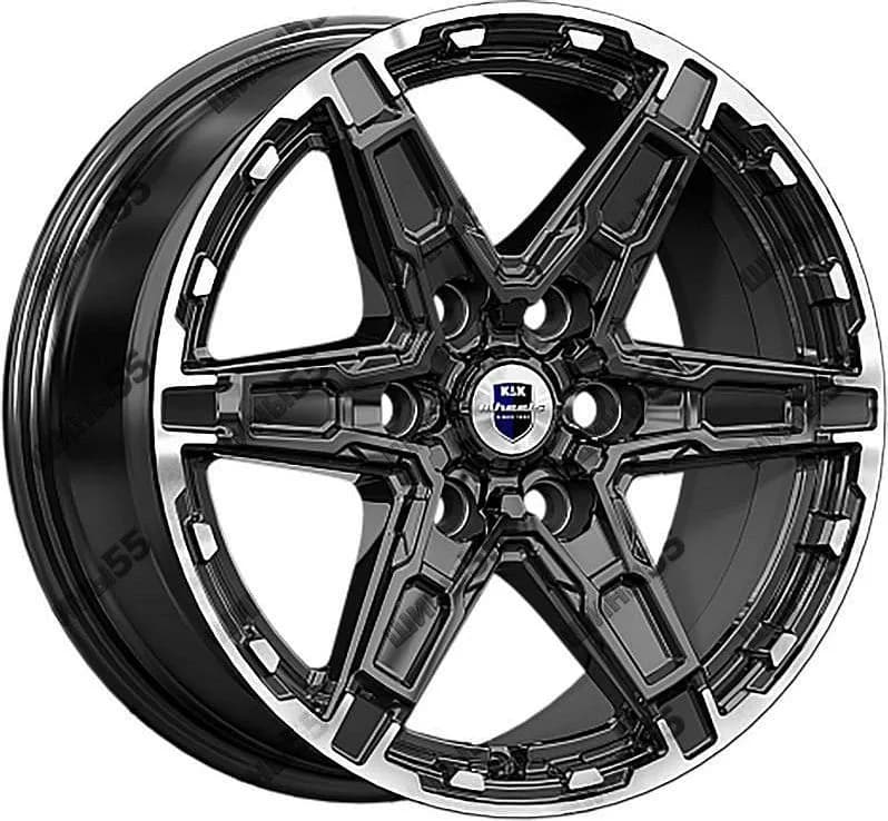 Диск K&K Дистрикт (КС1159) 8x18 6x114,3 ET42 66,1 черный бриллиант