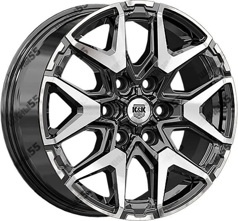 Диск K&K Гангут (КС1176) 7,5x18 6x139,7 ET42 100,1 Алмаз черный