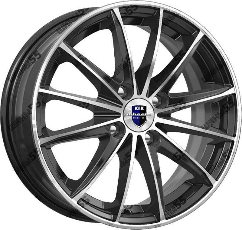 Диск K&K Пойнт Бланк (KC884) 6x15 4x100 ET40 67,1 Алмаз черный SK
