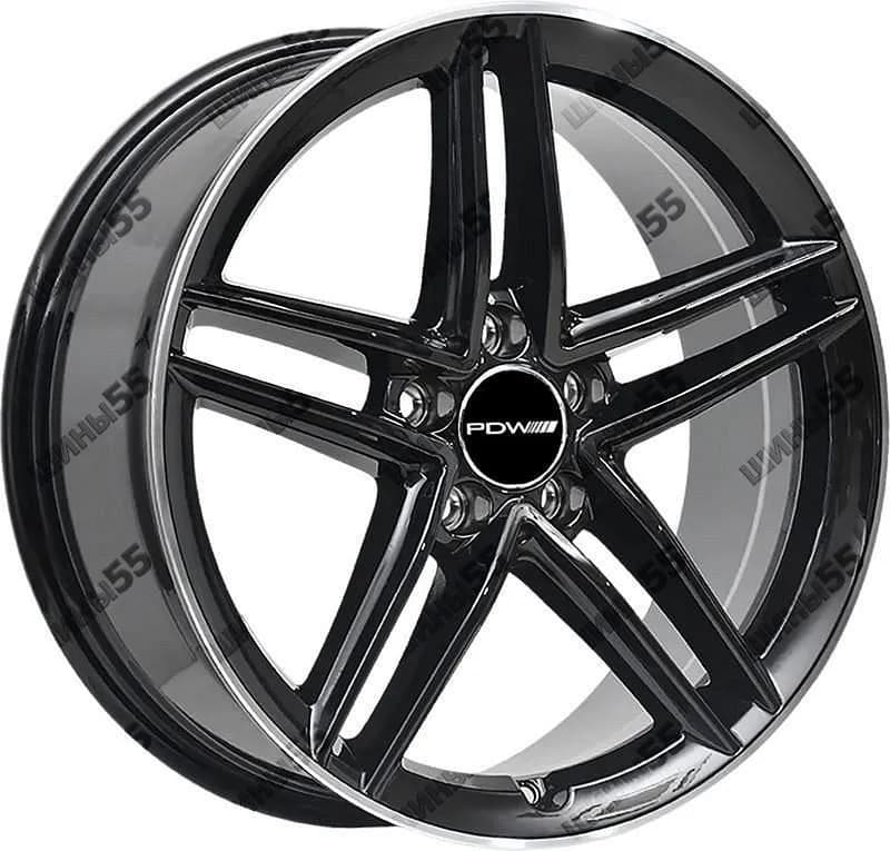 Диск PDW FF2127 8,5x18 5x112 ET40 66,56 Gloss Black Machine Edge